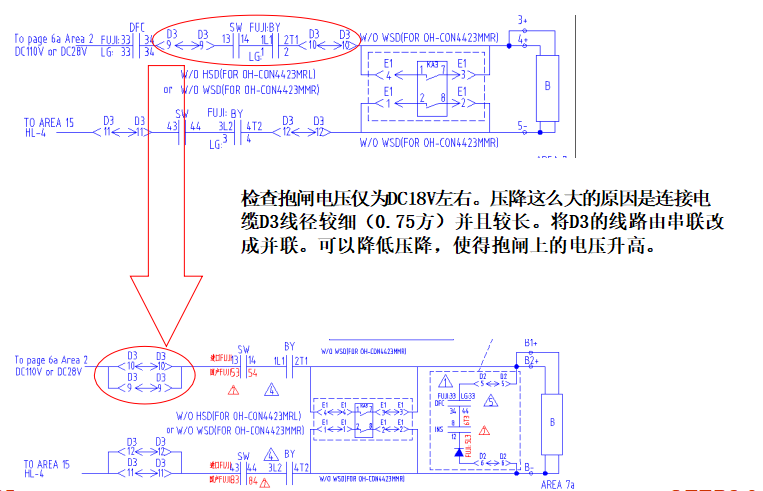 电梯抱闸电压